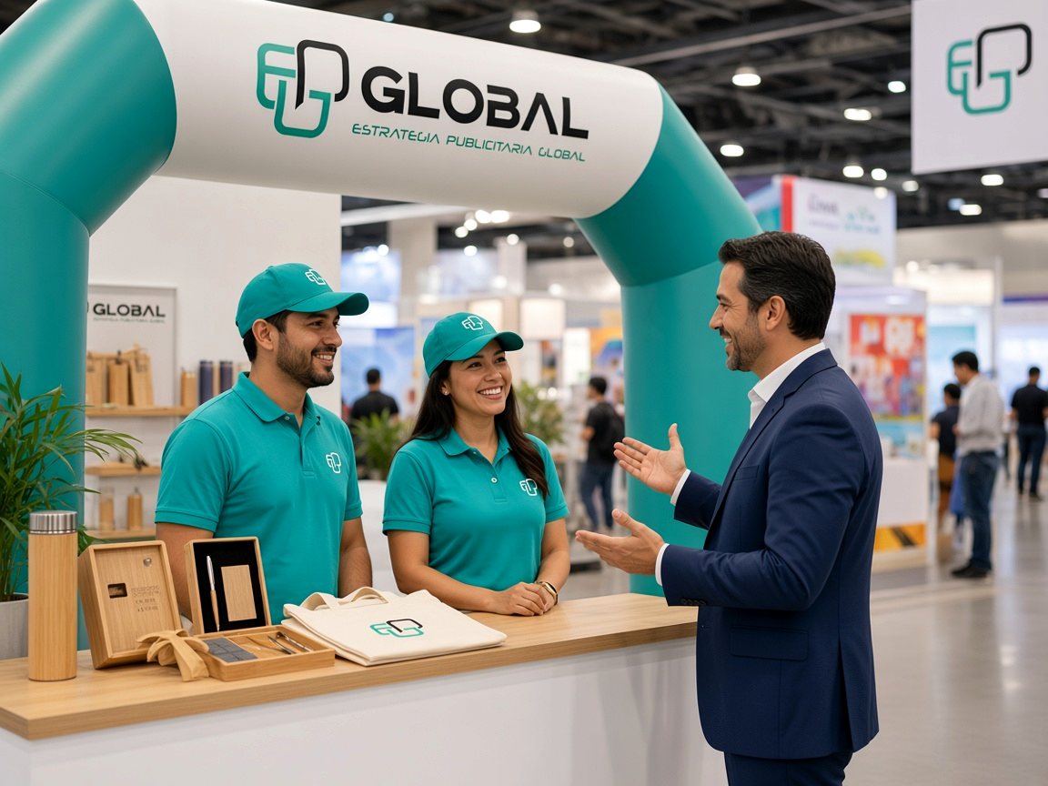 Equipo de marca en un evento corporativo